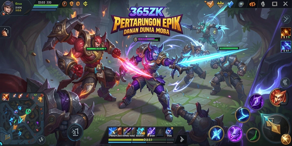 Tampilan menegangkan dalam pertarungan MOBA 365ZK.