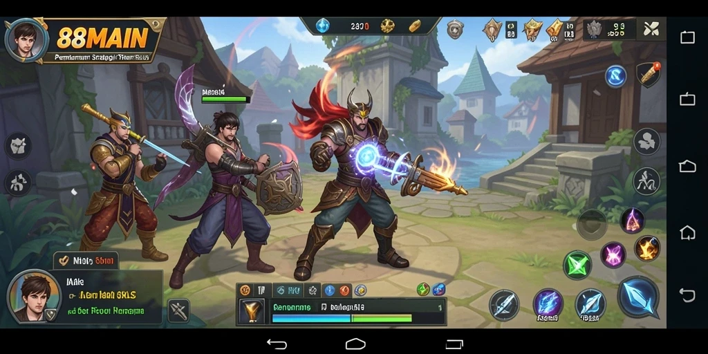 Screenshot gameplay menampilkan pertempuran strategis di <strong>88MAIN</strong>