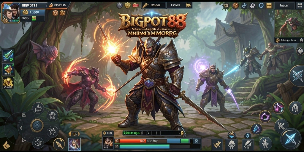 Tampilan gameplay yang menakjubkan dari BIGPOT88 dalam dunia MMORPG.
