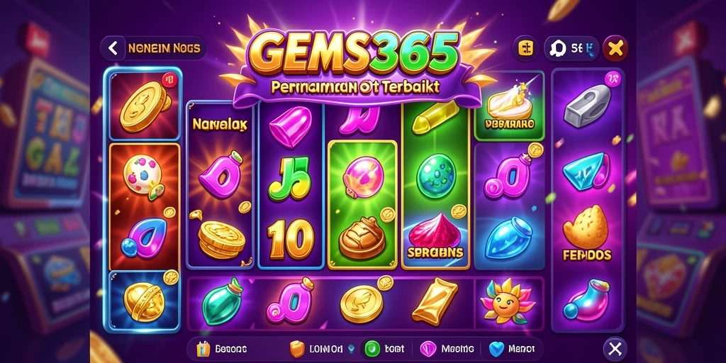 Tampilan gameplay yang mendebarkan pada GEMS365 Slot.