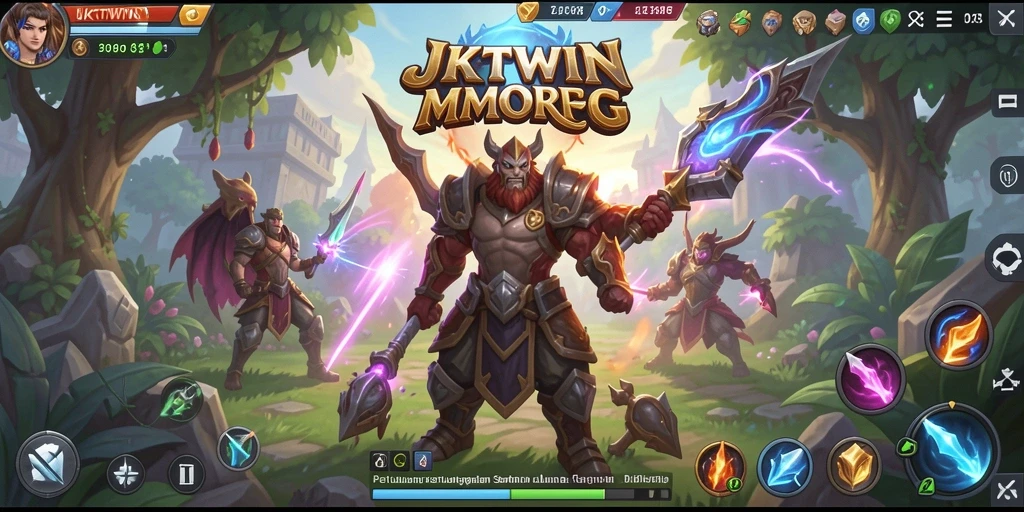 Tampilan gameplay JKTWIN yang penuh aksi dan petualangan.