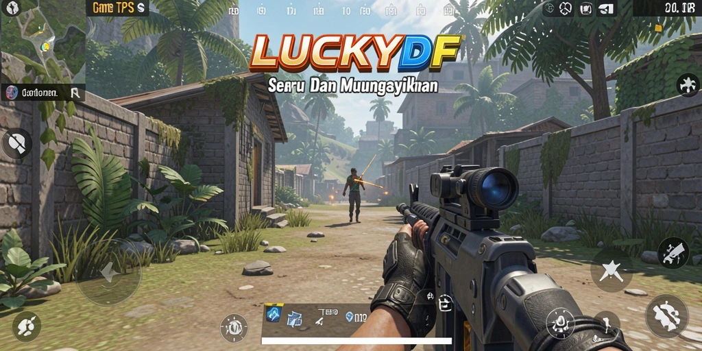 Tampilan gameplay LUCKYDF dengan pertempuran yang intens dan grafis yang menawan.
