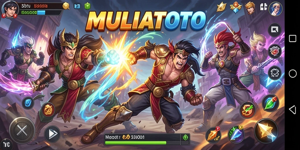 Gameplay seru dengan berbagai karakter Fighting.