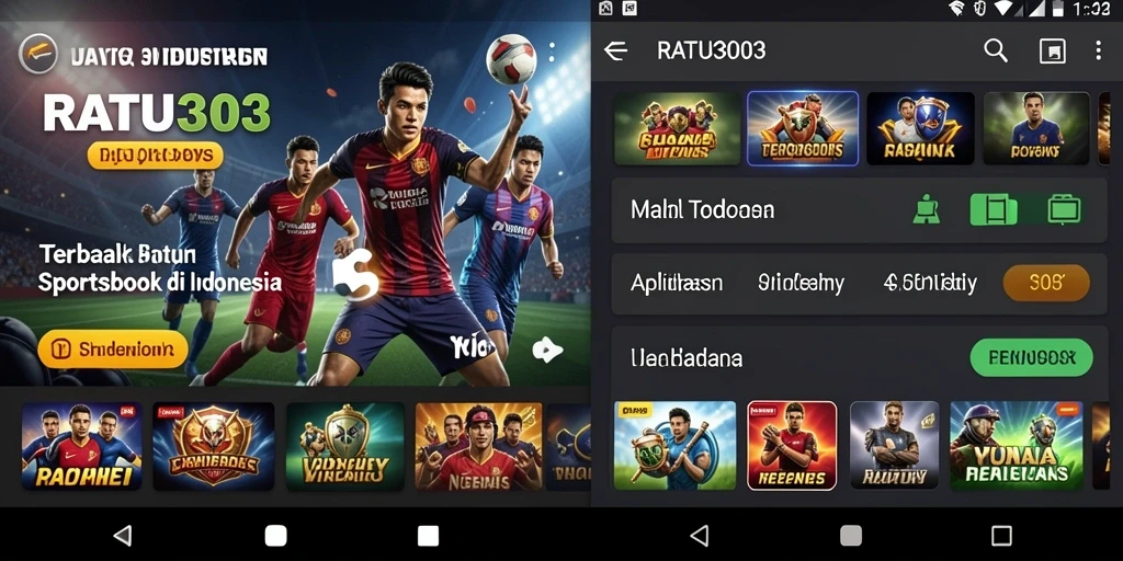 Tampilan menarik dari layar taruhan olahraga RATU303.