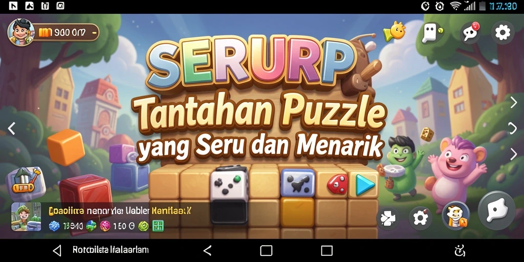 Tangkapan layar utama SERURP menampilkan gameplay Puzzle yang menarik.