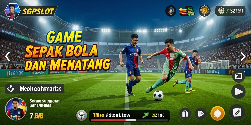 Tampilan menakjubkan dari game sepak bola SGPSLOT dengan aksi pemain di lapangan.