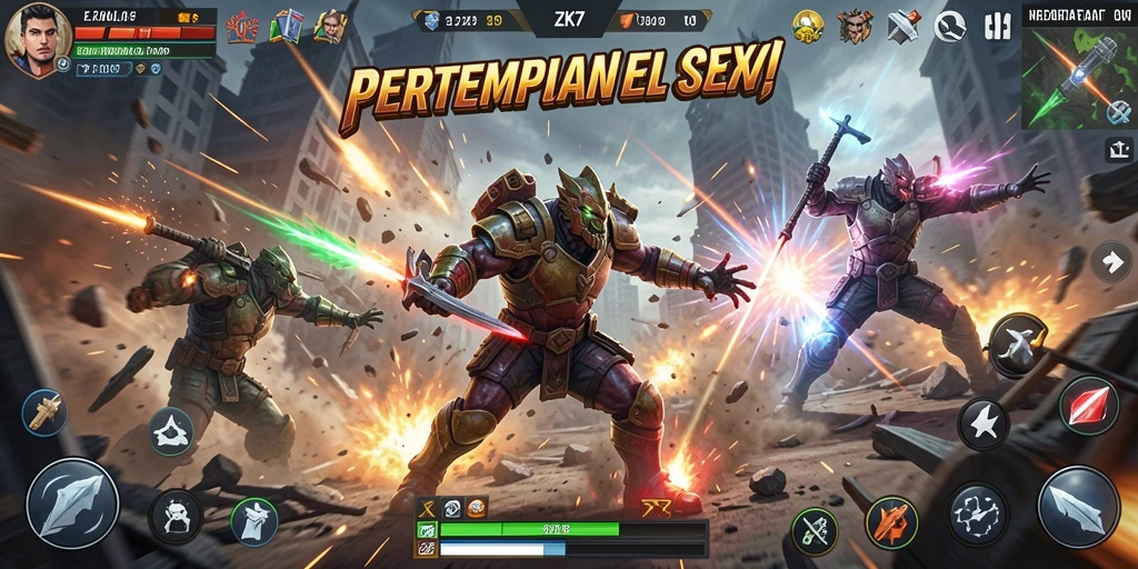 Screenshot ZK7 menampilkan aksi seru dalam pertempuran yang mendebarkan.